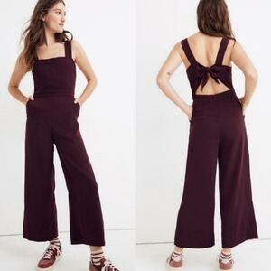 Madewell Plum Apron Jumpsuit